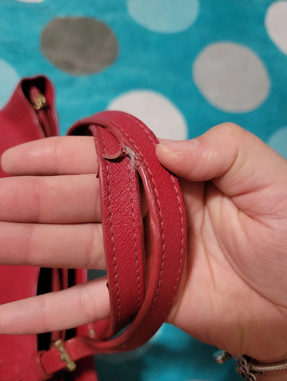 Tory Burch Red Tote Bag And Wallet